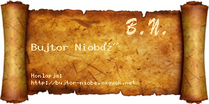 Bujtor Niobé névjegykártya